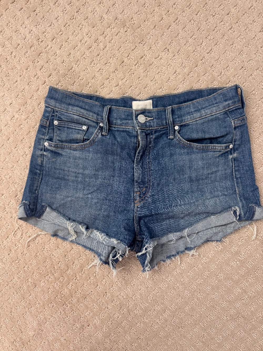 Mother rascal slit shorts